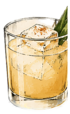 Angel Falls cocktail at Renzo's St. Pete — Santa Teresa rum, orgeat, lemon