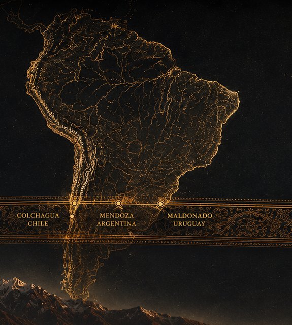 South America with the 34th parallel south marked — Parallel 34 at Renzo's