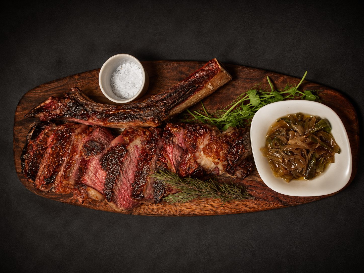 Dry-aged tomahawk off the Josper grill at Renzo's St. Pete — steakhouse private dining downtown